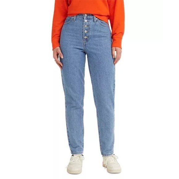 NWT Levi’s Hi-Waist Button Fly Mom Jeans Size 29 - Picture 1 of 8